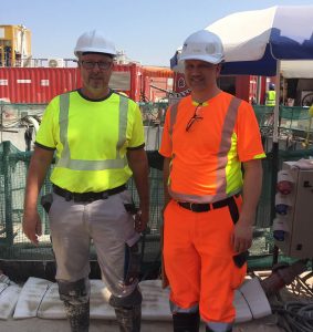 Frank Schwarzer (Tunnel24), left, and Joerg Markert (PPS), right