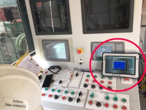 Toughbook running the NAV24 – wireless connection to the control PC