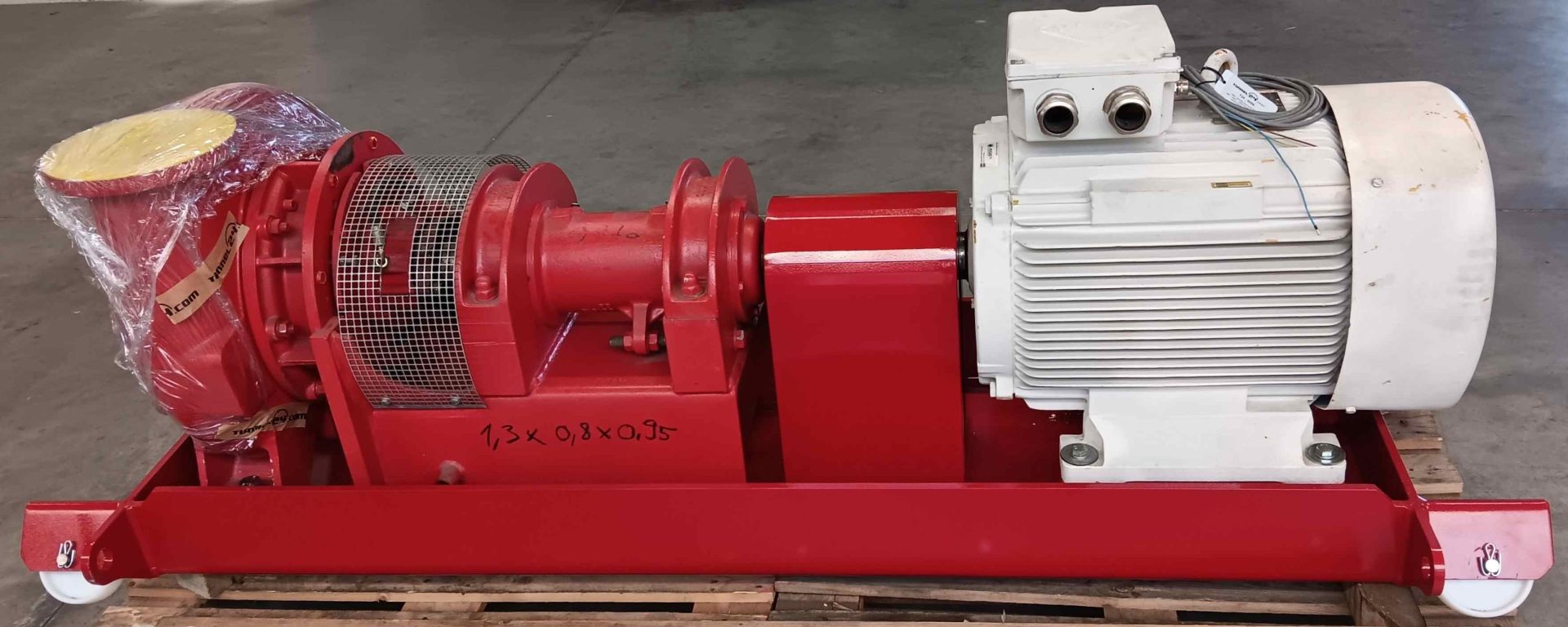 Habermann KBH150/400 auf Schachtschlitten mit 75 kW Motor (400V)